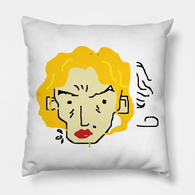 Handmade Ugly Girl? Pillow by CurlyLamb