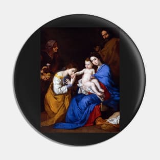 The Holy Family with Saints Anne and Catherine of Alexandria by Jusepe de Ribera Pin