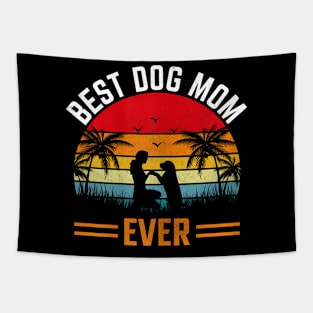 Women Best Dog Mom Ever  Mothers Day Dog Tapestry