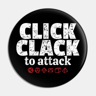 Click Clack to Attack DnD Dice Pin