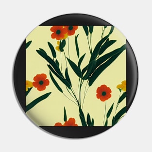 Beautiful Stylized Red Flowers, for all those who love nature #203 Pin