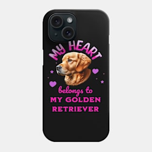 My Heart Belongs to my Golden Retriever Dog Phone Case