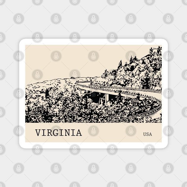 Virginia USA Magnet by Lakeric