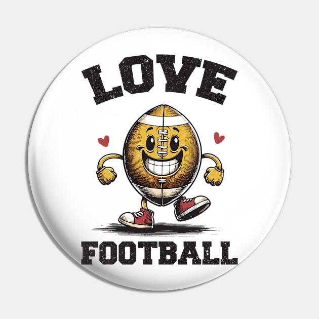 Love Football Pin by Yopi