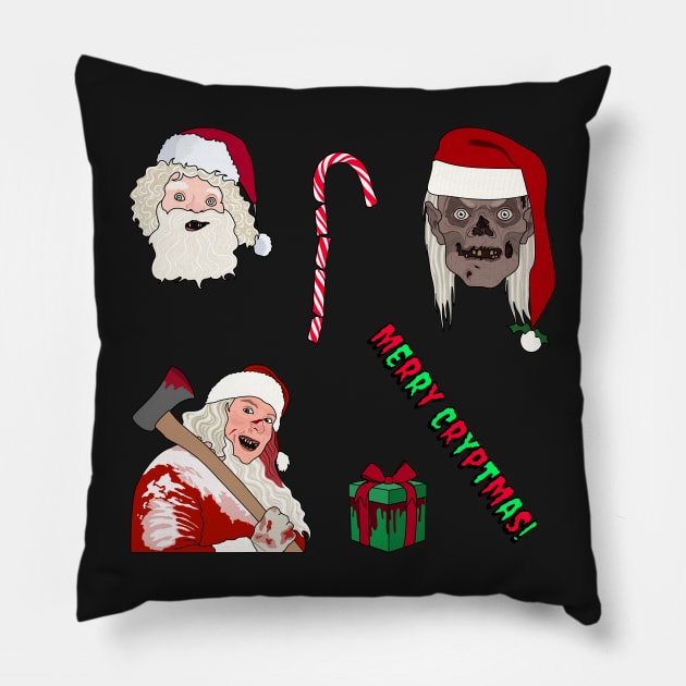 Tales From The Crypt | Cryptmas sticker set Pillow by Jakmalone