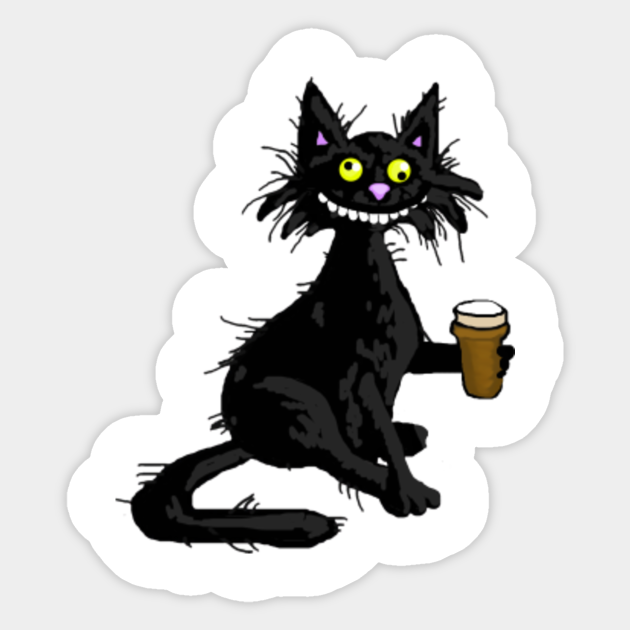 Drunken Black Cat Drunk Cat Sticker Teepublic This list of fictional cats and other felines is subsidiary to the list of fictional cats. drunken black cat