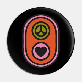 Peace and Love Pin