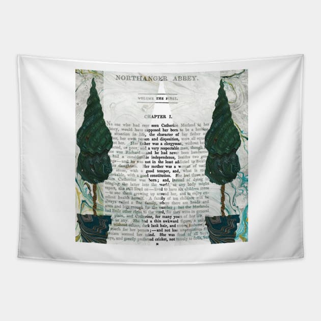 Jane Austen Northanger Abbey Collage Tapestry by MarbleCloud