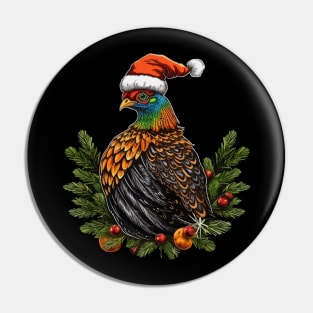 Pheasant Christmas Pin