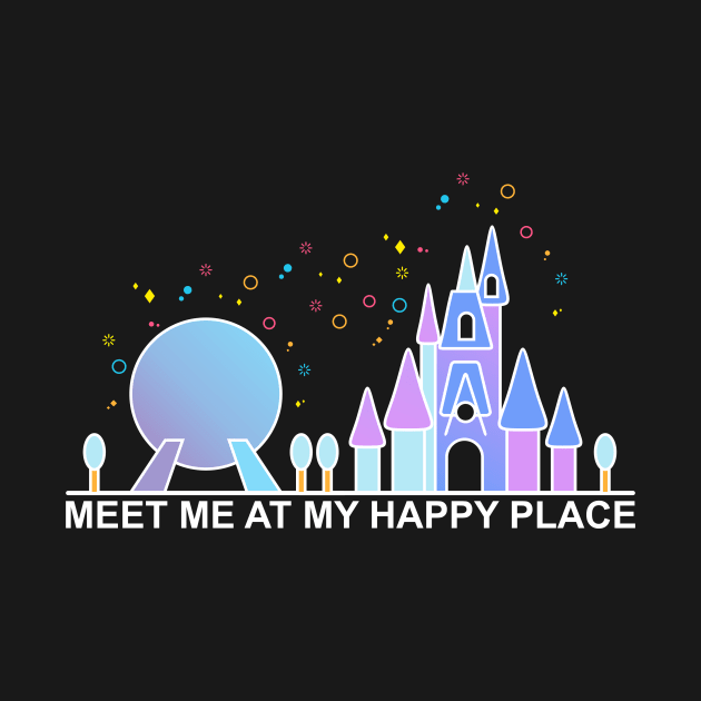 Meet At My Happy Place Quote For Camping Lover & Artists by mangobanana