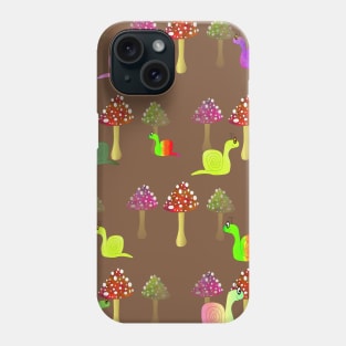 MAGIC Mushrooms And Snails Phone Case