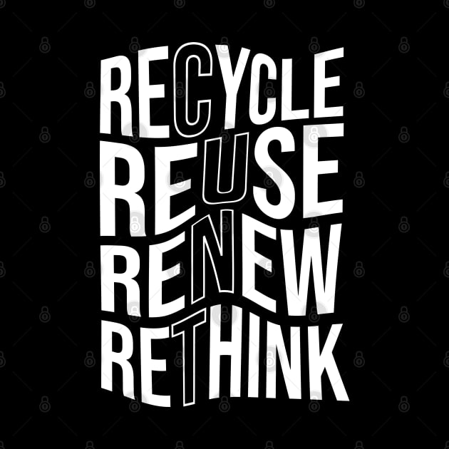 Recycle Reuse Renew Rethink Crisis Environmental Activism by A Comic Wizard