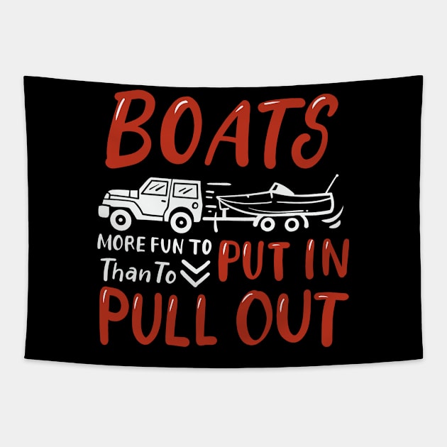 Funny Boating Boat Captain Tapestry by TheBestHumorApparel