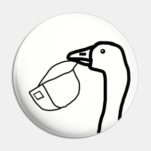 Portrait Gaming Goose Stealing Hat Outline Pin