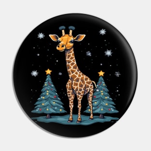 Giraffe Christmas Pin