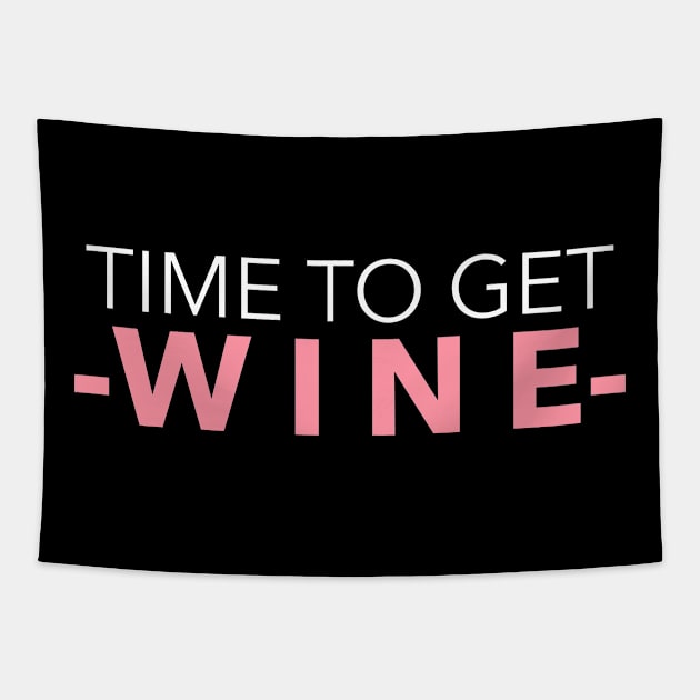 Time To Get Wine, Sommelier Tapestry by ILT87