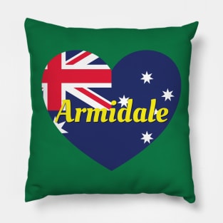 Armidale NSW Australia Australian Flag Heart Pillow