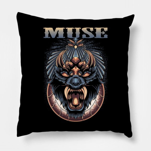 MATT BELLAMY CHRIS  BAND Pillow by rackoto