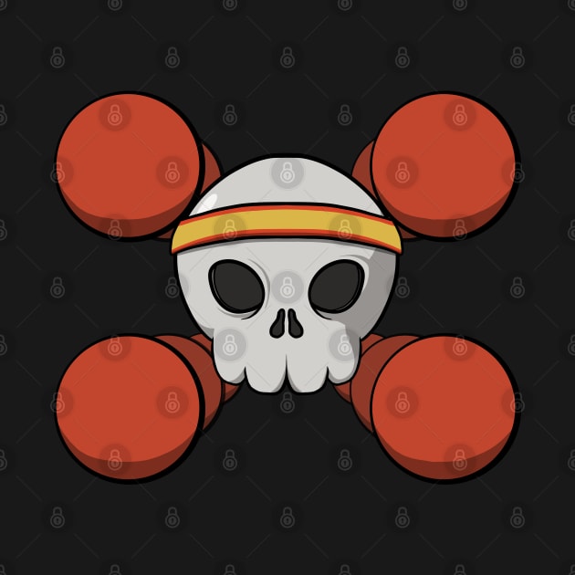 Dodgeball crew Jolly Roger pirate flag (no caption) by RampArt