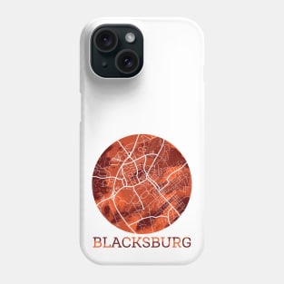 Blacksburg VA Map Phone Case