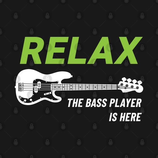 Relax The Bass Player Is Here P-Style Bass Guitar Dark Theme by nightsworthy