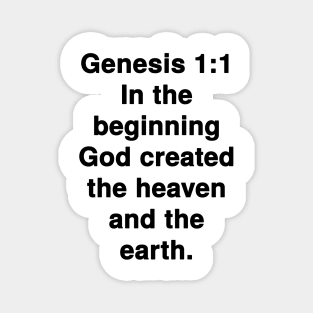 Genesis 1:1 King James Version Bible Verse Typography Magnet