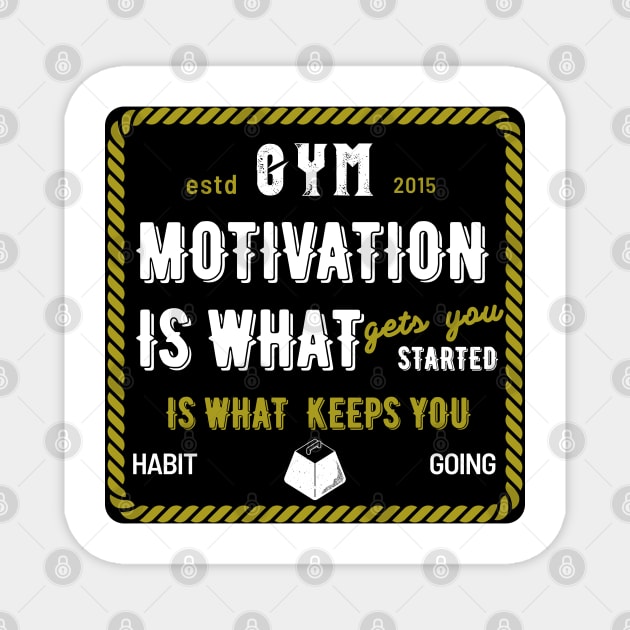 Gym motivation logo Magnet by ZM1