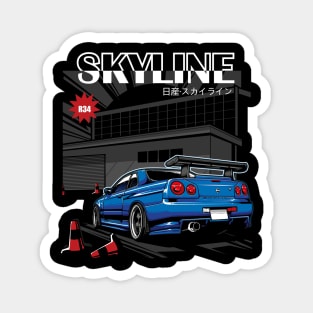 Nissan Skyline R34 Blue Magnet