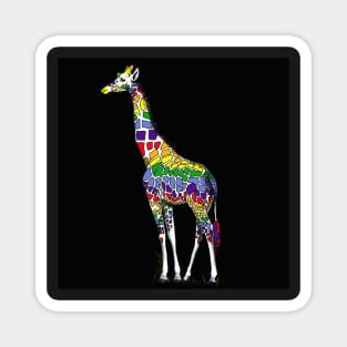 Rainbow Giraffe Magnet