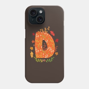 D Autumn monogram Phone Case