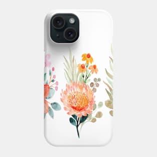 Colorful Watercolor Wild Flower Phone Case