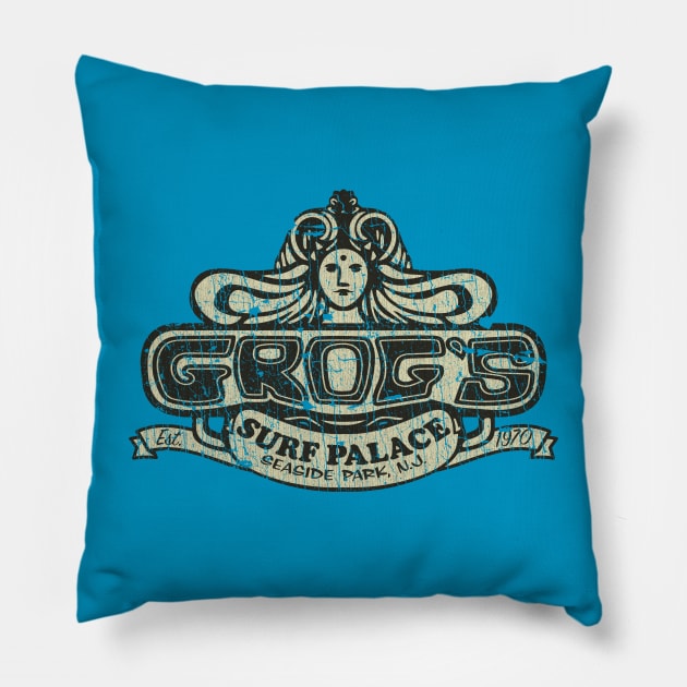 Grog's Surf Palace 1970 Pillow by JCD666