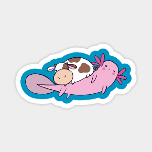 Little Cow Big Axolotl Magnet