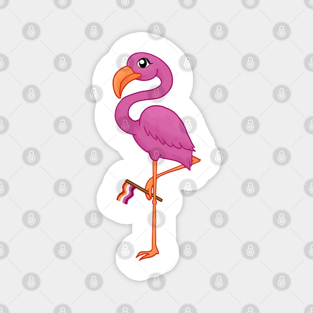 Lesbian Flamingo Magnet by maya-reinstein