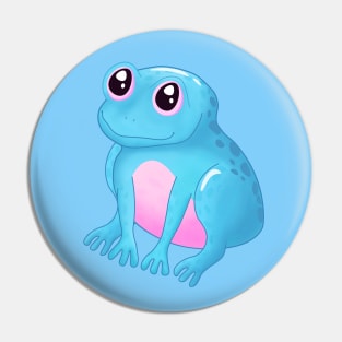 Blue Pastel Frog Pin