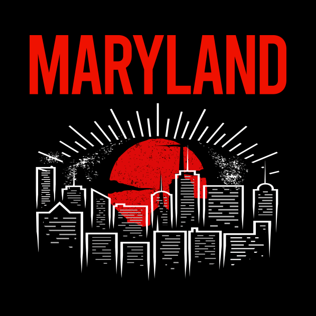 Red Moon Maryland by flaskoverhand