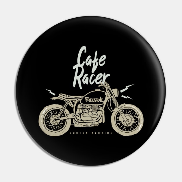 Cafe Racer Custom Bike Motorcycle Biker Pin by Foxxy Merch