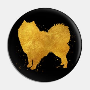 American eskimo dog golden art Pin