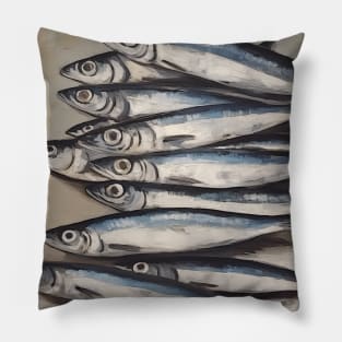 Sardines by the seaside Pillow