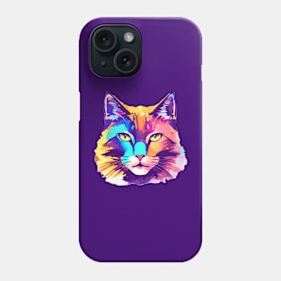 Colorful Head Cat Phone Case