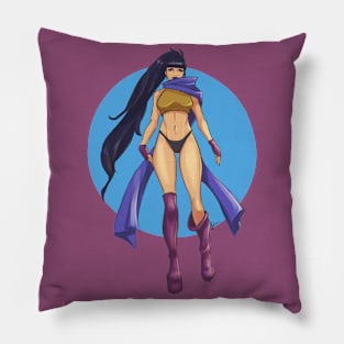 Bikini, scarf, high heel boots pinup Pillow