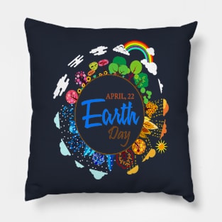 Earth Day the Four Seasons Pillow