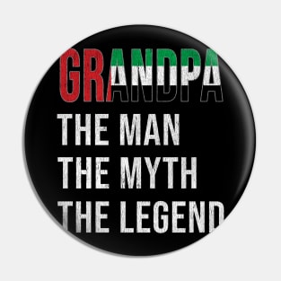 Grand Father UAE Emirati Grandpa The Man The Myth The Legend - Gift for UAE Emirati Dad With Roots From  United Arab Emirates Pin