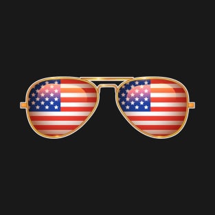 Sunglasses Patriotic USA Flag T-Shirt