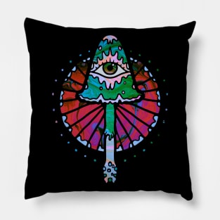 Third Eye Shroom 2077 Tie Dye Pillow