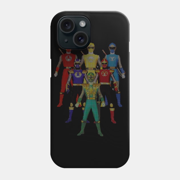 NINJA STORM RED, YELLOW, BLUE, NAVY, CRIMSON & GREEN POWER RANGERS NINJA STORM Phone Case by TSOL Games