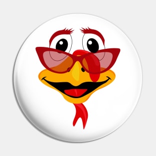 turkey face with glasses thanksgiving costume Pin