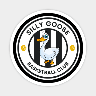 Silly Goose Basketball Club - Silly Cartoon Goose Magnet