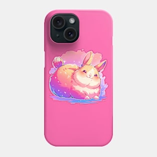 Happy chubby bunny with vivid colors Phone Case