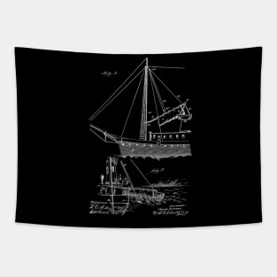 Life Saving Apparatus Vintage Patent Drawing Tapestry